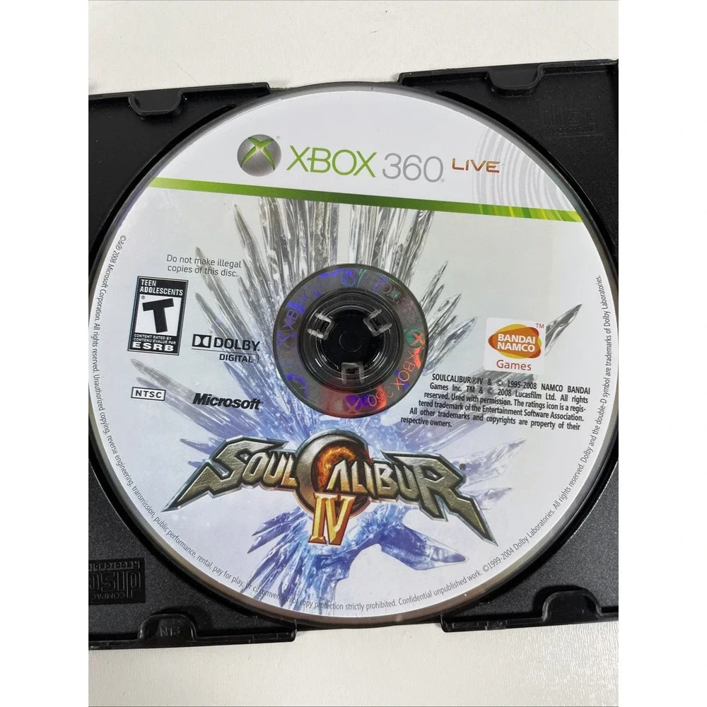 (Disc Only/Tested) Soul‎ Calibur 4 - Microsoft Xbox 360